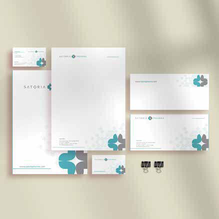 Satoria Pharma — Visual identity